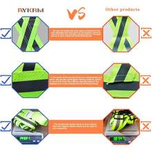 EstiloSeguridad Chaleco De Running Reflectante Alta Visibilidad Chamarra, EláStica Y Totalmente Ajustable Para: Walking, Motocicleta, Roadside Emergencia.DíA Noche Actividades Reflejadas En Carry Bag AñAdidoVersióN Mejorada - 1 - Ver 2