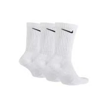 Nike Logo 运动高帮袜，训练健身中筒袜，男女通用，白色，多双装 - 白色 - 查看 3