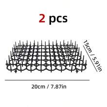 1片/2片/5片装黑色防猫尖刺垫，阳台防猫网，花园防猫塑料尖刺，防止猫咪入侵，保护植物，家具保护垫，室内外均可使用，驱赶猫咪，宠物家庭适用，可裁剪可拼接的猫咪驱避垫，隔离宠物活动区域，植物和花园宠物驱避剂，长20厘米/7.87英寸，宽15厘米/5.91英寸 - 彩色 - 查看 14