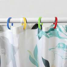 Colorful Shower Curtain Hooks - 12 Pcs Circular Plastic Shower Curtain Rings For Bathroom - O Shaped Rainbow Color Shower Hooks Rings For Shower Curtain Rod,RainbowColor - RainbowColor - View 6