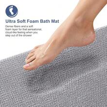 OLANLY Thick Memory Foam Bath Mat Rug 30x20, Extra Soft Absorbent Bathroom Rugs, Quick Dry Bath Mats, Non-Slip, Machine Washable Carpet For Bathroom, Tub And Shower, Home Decor Accessories, Grey,30inchx20inch,Grey - 灰色 - 查看 3