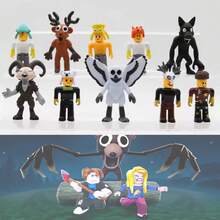 Kit 10 Figuras 99 Noches Bosque Juego de Terror Personajes de Juguete Ciervo Búho Cabra Lobo 99 Nights de Plástico Tamaño 7 a 9 Cm - Multicolor - Ver 4