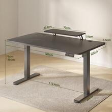 Devoko Gunji 120/140/160cm Height Adjustable Desk With Monitor Stand, Ergonomic Desk For Home Office, Office Table - View 7