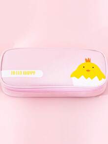 Estojo para lápis com desenho de animal, 1 unidade, bolsa organizadora com várias camadas, caixa para material escolar. - Multicolorido - Ver 9