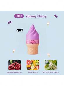 2 Bottles X 100ml/1 Bottle X 100ml Ice Cream Shaped Fragrance, Women's Fragrance, Limited Edition Air Freshener For Indoor & Outdoor, Long-Lasting Scent, Emitting Charming Aroma, Blending Elegant Geneiro Vanilla Coconut Floral Chocolate, Caramel Vanilla Citrus Woody Marine Notes - Other - View 21