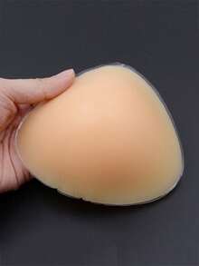 WANTES 1 Pc Triangular Silicone Breast Pad For Mastectomy Breast Cancer Woman Massage Granules False Artificial Boobs Comfortable Natural Look - Beige - View 3