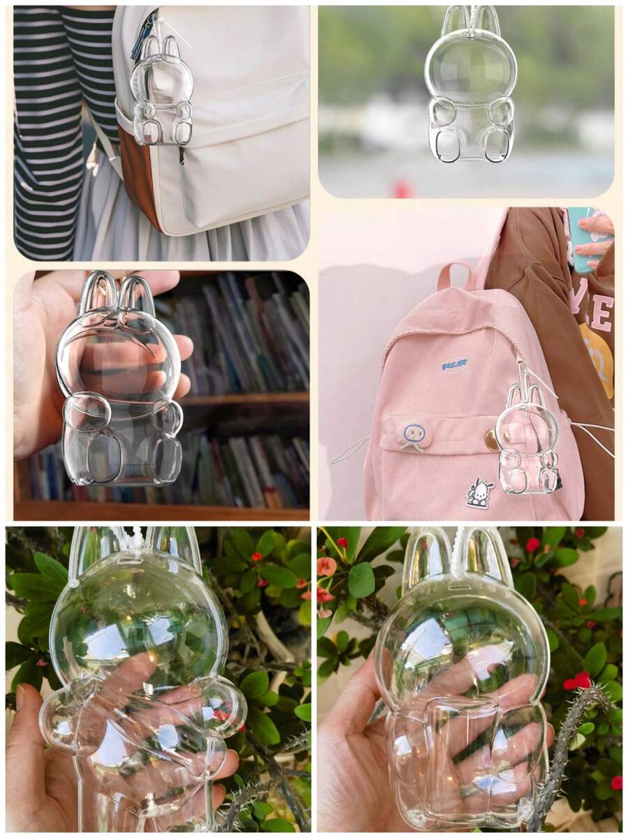 1-2pcs Compatible Labubuo Transparent Protective Case, Fits Series 1, Series 3 Standing, Series 2 Sitting, Cola Standing And Cola Sitting (17cm And Below), Mini 4.0. 2025 PS High Transparency Material Protective Case/With Anti-Theft Silicone Strap