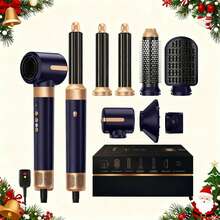7 合 1 多功能吹风机刷套装，110,000 Rpm 高速负离子吹风机，带扩散器和集中器喷嘴