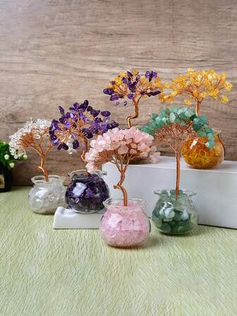 2025 New Mini Pink Crystal Tree Decor, Christmas Gift, Birthday Gift, Bridesmaid Gift, Party Decor, Christmas Dining Table Decor, Christmas Decoration, Home Decor, Kitchen Decor, Room Decor, Bedroom Decor, Office Decor, Autumn Home Decor, Party Decor, Decorative Craft, Tabletop Centerpiece