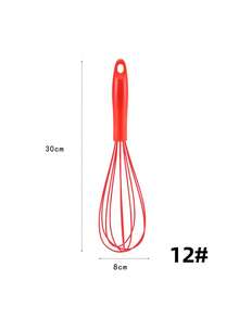 10" & 12" Black Silicone Whisk Set - For Cooking, Blending, Whisking, Beating, Stirring