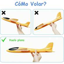 3 Piezas Juguete Lanzador De Avión, Planeador Volador De 2 Modos, Planeador De Espuma para Aviones - Modelo no luminoso - Ver 4