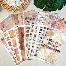 600+ Scrapbook Stickers And 20 Sheets Scrap Paper Book For ScrapbooFKing, Vintage Alphabet Letter NFUmberss Inspiration Quote Stickers For Journaling, Junk Journal Supplies, Planner, Collage,38SheetsLetterStickerFSandssPaperSet - 38張字母貼紙和紙張套裝 - 查看 7