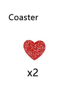 4/2件套心形餐垫，耐热杯垫，防滑桌垫，适用于婚礼、节日、情人节装饰、周年纪念日、厨房、酒店和浪漫家居装饰 - 彩色 - 查看 12