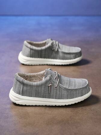 1 par de zapatos planos con malla transpirable para niños, suela suave, cómodos, ligeros y duraderos, zapatillas casuales de lona sencillas para uso diario y escolar