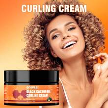 Goiple 200克/100克黑蓖麻油卷发霜，蕴含乳木果油，持久定型，打造清晰卷度，抚平毛躁，柔顺卷曲及波浪发质，打造蓬松造型，清爽不油腻，保湿滋润，弹性卷发定型护发素，适合干性发质，是生日、节日、派对、圣诞礼物的理想之选。 - 彩色 - 查看 3