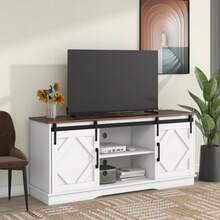 Television Stands & Entertainment Centers - Brown White - View 1