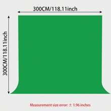 Green Background Cloth 59.06 * 78.74 Inches/78.74 * 118.11 Inches/118.11 * 118.11 Inches/118.11 * 157.48 Inches Portable, Suitable For Live Streaming And Studio Photography, Video Studios, And Portrait Photography With Solid Background Cloth, Available In Multiple Sizes, Live Streaming Background | Professional Photography | Durable And Washable| - Green - View 15