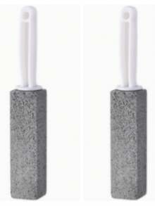 2 Pieces Pumice Toilet Brush Set (With Handle) - Bathroom Cleaning Stone For Removing Limescale, Rust Stains, And Dirt From Toilets, Tiles, Sinks, And Bathtubs. Bathroom Cleaning Tool With Ergonomic Handle And Pumice Stone. Bathroom And Toilet Cleaning Brush. - Multicolor - View 15