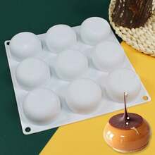 Mostsom Silicone Chocolate Half Round Mold Medium Semi Sphere Silicone Mold,Half Sphere Silicone BaFKing Molds For MaFKing Chocolate, Cake, Jelly, Dome Mousse (Oblate Spheroid A),OblateSpheroidA - 扁球體A - 查看 6