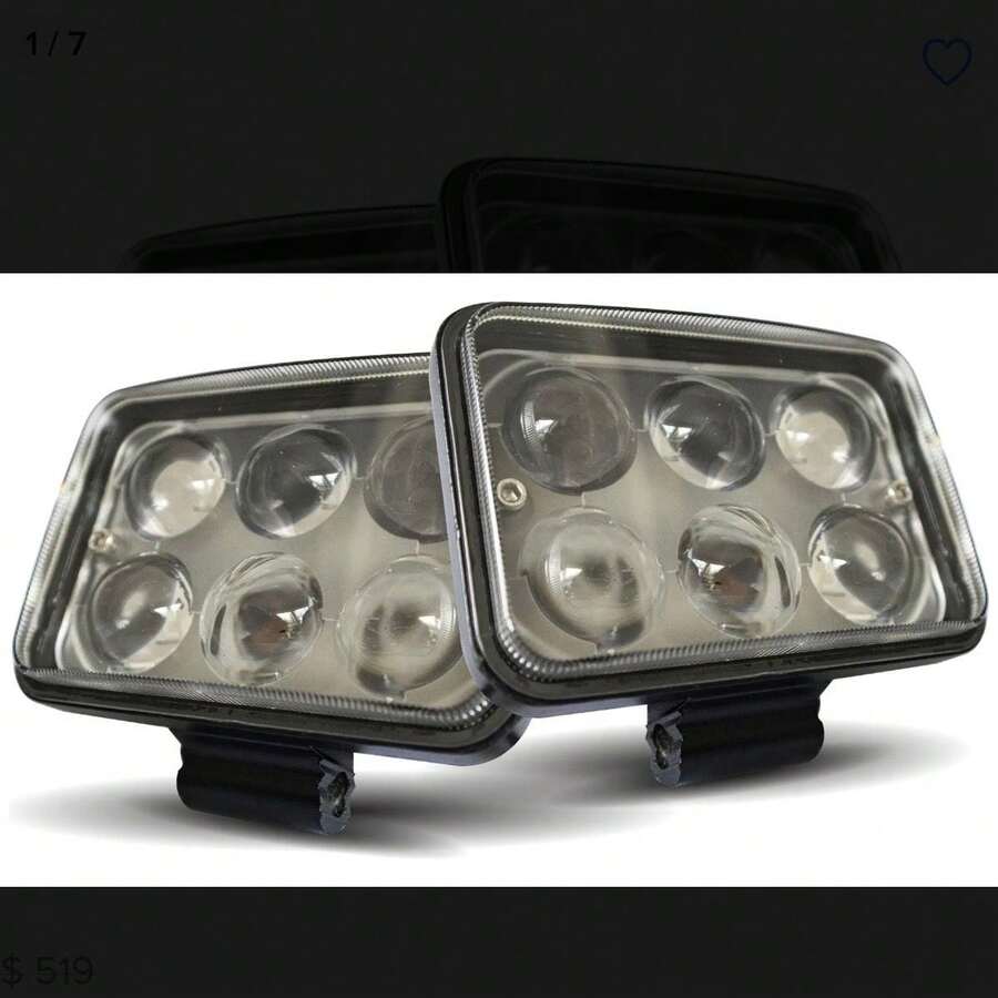 Par Barra Mini Faro 6 Lupa 4 Pulgadas Luz Blanco Con Base MODELO FLA 24 - Blanco - Ver 1