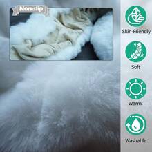 Fluffy Mirror Cover - DIY Full Length Mirrors Decoration Cover Universal Ultra Soft Non-Slip Cover Free Standing Warm Home Decor For Living Room Bedroom Cloakroom Only Mirror Cover White - 白色 - 查看 4