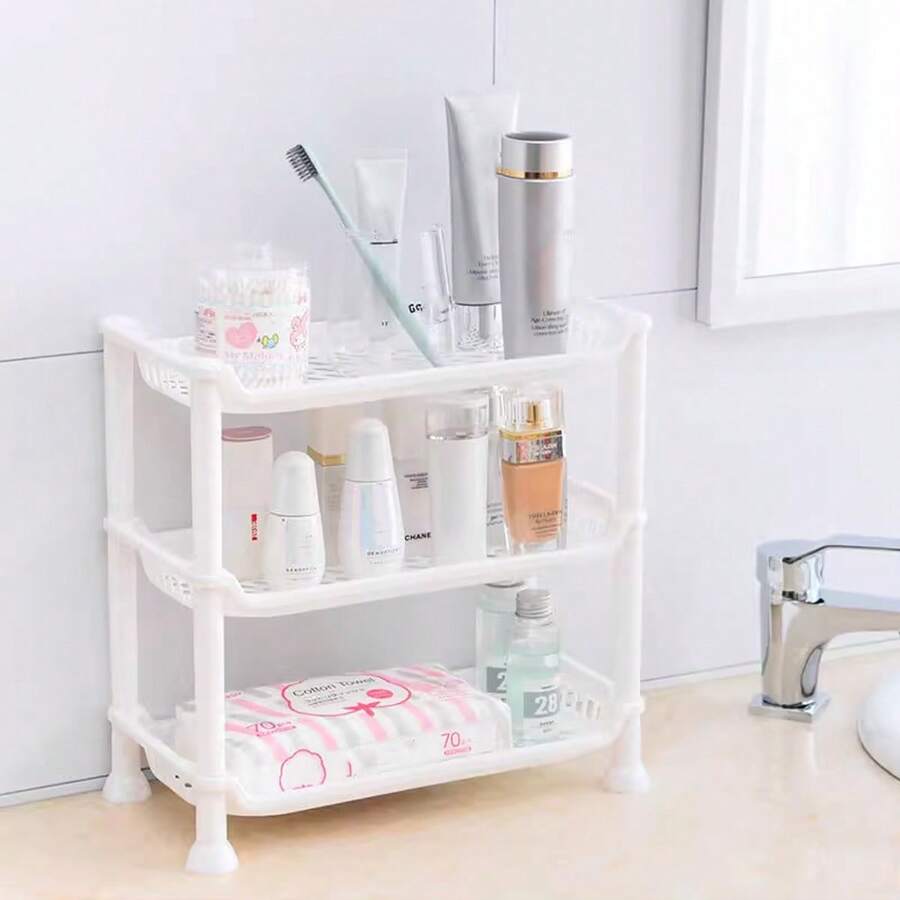 Organizador de Escritorio Grande 34x17.5 cm | Caja de Almacenamiento Multiusos para Hogar, Oficina y Escuela | Ahorra Espacio Blanco - Blanco - Ver 1