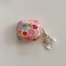 1 Set Vintage Floral Painting Design Protective Case Compatible With Apple Pro 2, Charm Pendant, Soft Cover Compatible With Airpods 1/2 - Multicolor - View 8