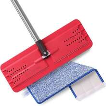JOYMOOP Flat Mops, Microfiber Mop For Floor Cleaning And Wall Cleaner, 50" Mop Handle With Flexible 13" Flat Head With A Microfiber Mop Pad - White - ColorG - 查看 1