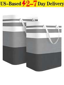 [Delivery Within 2-7 Days In The United States]75L Large Laundry Basket (2-Pack)-CollapsibleFreestanding Clothes Hamper With Handles -Waterproof Storage Organizer For Laundry, Toys &Clothes-Space-Saving Gradient Gray Large Laundry Basket,Waterproof Freestanding Laundry Hamper,Collapsible Clothes Basket With Easy Carry Handles In Laundry Room Bathroom Bedroom Dorm BlissTotes 2-Pack Laundry Basket, Freestanding&Waterproof Laundry Hamper, Collapsible Tall Clothes Hamper With Easy Carry Handles For Clothes, Towels In The Family And Dorm,Gradient Grey,75L Bathroom Accessories For Countertop, Toilet, Shower - Beige Travel Containers And Storage Dorm Room Essentials College Storage Basket Storage Containers Bathroom Makeup Brush Holder Vacation Essentials Perfect For Bedroom, Vanity Table, Closet, Gift For Girls, Women - Nhiều màu - Xem 1