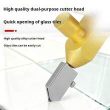 二合一手动瓷砖玻璃切割工具套装，含玻璃破碎钳，DIY 工具套装 - 彩色 - 查看 7