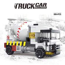 NEW DIY City SWAT Super Sports Car Truck Dual-Rotor Helicopter Cement Mixer Building Blocks Bricks Kits Classic Model - Multicolor - View 6