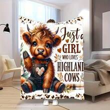 Cozy Highland Cow Print Throw Blanket - Soft, Reversible & Versatile For Couch, Bed, Office, And Outdoor Use - Perfect Gift Idea - Multicolor 13 - View 4