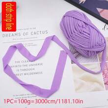 1 Peça Tiras de Tecido Trançado, Suprimentos de Artesanato DIY para Bolsas, Brinquedos, Sapatos, Tapetes, Cestas de Armazenamento - Café - Visão 3