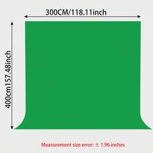 Green Background Cloth 59.06 * 78.74 Inches/78.74 * 118.11 Inches/118.11 * 118.11 Inches/118.11 * 157.48 Inches Portable, Suitable For Live Streaming And Studio Photography, Video Studios, And Portrait Photography With Solid Background Cloth, Available In Multiple Sizes, Live Streaming Background | Professional Photography | Durable And Washable| - Green - View 13