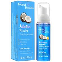 ADJANISS 1 Bottle 60ml Curl Enhancing Mousse, Infused With Coconut Oil & Shea Butter, Creates Soft Curls, Defines Waves, Prevents Frizz. Oil-Control, Refreshing Non-Greasy Formula.