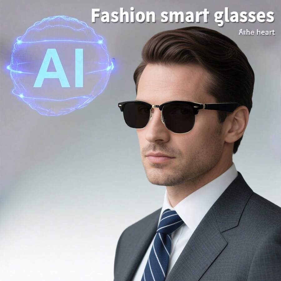 XBJ Unisex AI Translation Glasses & 140+ Languages, Smart Bluetooth Glasses Built-In Mic & Speaker | Hall Switch & Auto-Connect,Intelligent Control Operation, Answer Phone Calls, Hifi Music, Rechargeable Battery,  Auto-Dimming Lenses,Reduce Glare, Outdoor Smart Sunglasses For Men & Women,Your Al Voice Assistant For Traveling/Sports/Driving/Fishing/Office/Daily Home /Business Trip/Business Meeting, Lightweight Frame,Ideal Holiday Gift For Boyfriend Girlfriend\Family\Halloween\Christmas\Easter - màu đen - Xem 1