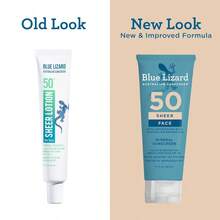 KKXY Blue Lizard Sheer Face Mineral F 50 Sunscreen Lon 100% Mineral Form Blue Lig Tecn Ligweig No Wh Cast Nourishes And Hydrates Paen-Free France-Free 1.7 Fl Oz - màu đen - Xem 5