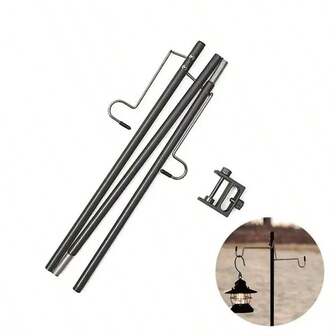 Soporte plegable ultraligero para lámpara de camping y senderismo, soporte portátil y desmontable para linterna exterior