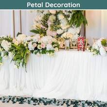 Silk Rose Petals Wedding Aisle Scatter Flower Petals For Valentine's Day Engagement Party Dinner Event Bridal Shower - Màu xanh lá cây đậm - Xem 5