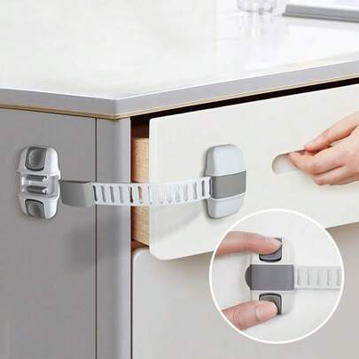 1PC 20cm/7.9inch Lock With Anti-Clamp Cabinet & Refrigerator Drawer Locks