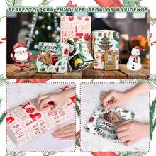 LEMESO 4 s Papel Kraft 50 x 70cm Envoltura Navidad Papel para Envolver Regalos con 10 Etiquetas y un Cuerda de 5 Metros - Coloresclaros - Ver 5