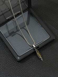 1 件哥特式鬼翼水晶吊坠项链，适合日常佩戴 - 銀色 - 查看 3