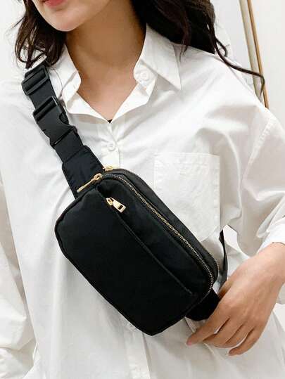 多功能尼龙腰包 - 运动腰包、腰包、女士单肩斜挎腰包、多功能斜挎腰包、防水尼龙腰包、男女通用斜挎包、户外运动跑步腰包、可调节肩带、小巧腰包，适合运动、跑步、徒步旅行、婚礼、生日、海滩和度假等场合，是送给朋友和时尚爱好者的最佳礼物。