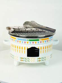 1 Set Of Barbecue Stove + Grill + Barbecue Tongs And Anti-Scalding Gloves, Suitable For Outdoor Barbecue, Family Picnics, Winter And Christmas Can Be Used As A Wood Stove, Can Be Given As A Christmas Gift To Friends And Relatives Who Like The Outdoors, Is A Good Gift For Family And Mother - Multicolor - View 10