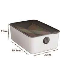 1pc Thickened Fragrance Lingerie Storage Box, Underwear & Socks Organizer, Closet Storage Box, 3-In-1 Wardrobe Intimate Clothing Organizer With Compartments And Lid