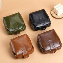 Cosmetic Bags Cases For Women PU Leather Ladies Fashion Vintage Casual Makeup Case Lipstick Bag Brand Button Coin Purse For Men Money Wallet Mini Wallet Purse Wallet Small Wallet Coin Wallet Id Card Holder Id Holder