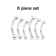 316L Piercing Jewelry Jewelry Eyebrow Ring Hypoallergenic Tongue Ring Daith Earrings Piercing Jewelry Men And Women Curved Barbell Tragus Piercing Jewelry - Multicolor - View 10