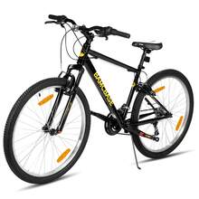 Hiland All-Terrain Mountain Bike (26/27.5 Inch) – Elegant MTB For Women & Men – 18-Speed Gears & V-Brakes – Attractive Colors - 黑色 - 查看 2