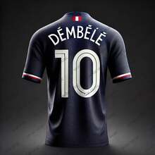 2526 Edición especial Dembélé No.10 Camiseta de fútbol traje de entrenamiento Unisex camiseta de entrenamiento de gran tamaño transpirable niños/adultos - 3D-0107-FAB-025 - Ver 10