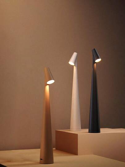 1 قطعة ضوء جو فرشاة الأسنان الحد الأدنى الإبداعي، مصباح مكتب قابل للشحن لاسلكي عبر USB، مناسب لمختلف السيناريوهات، 3 مستويات سطوع قابلة للتعديل